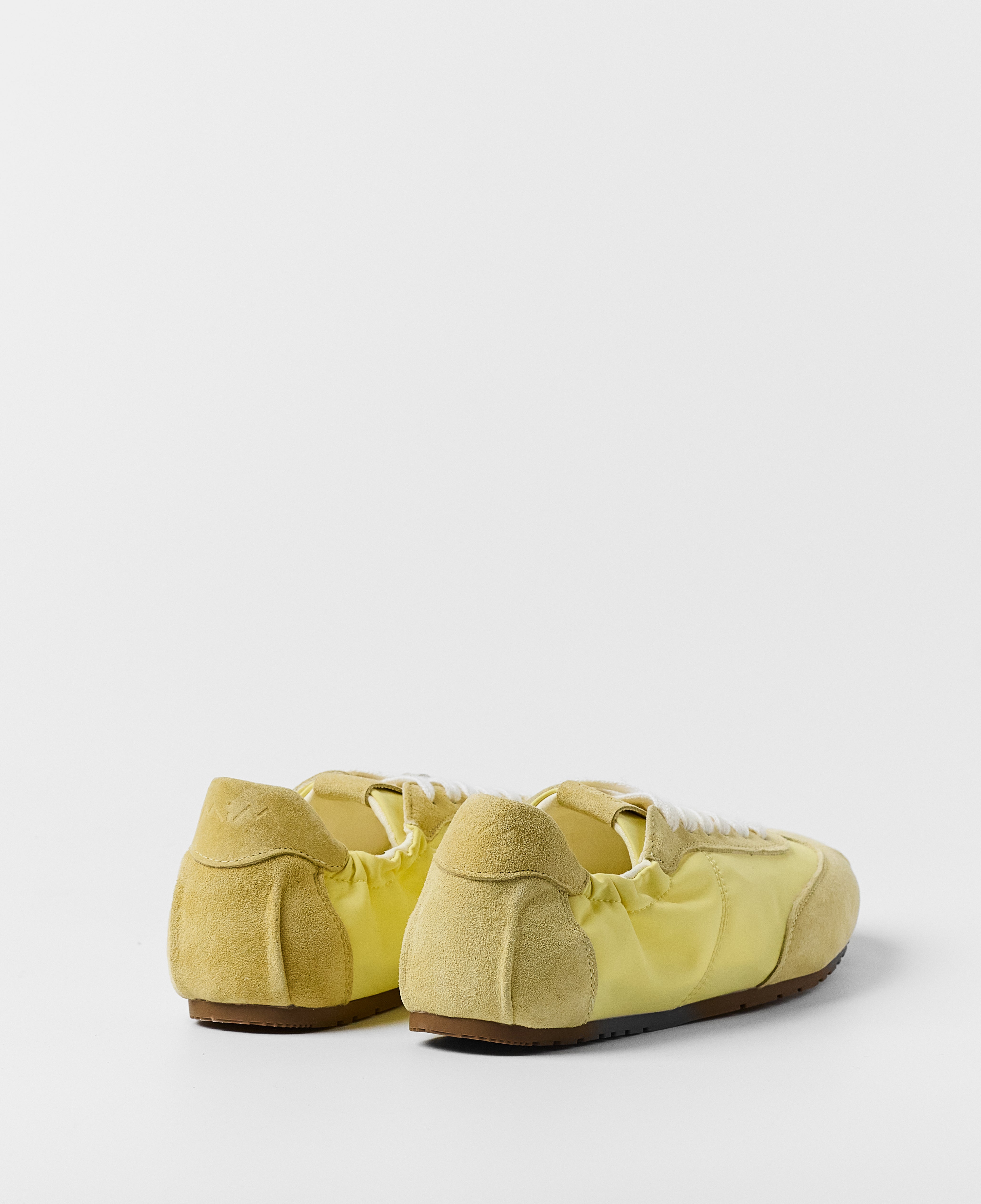 Boipelo | Yellow Lace-Up Nylon Sneaker