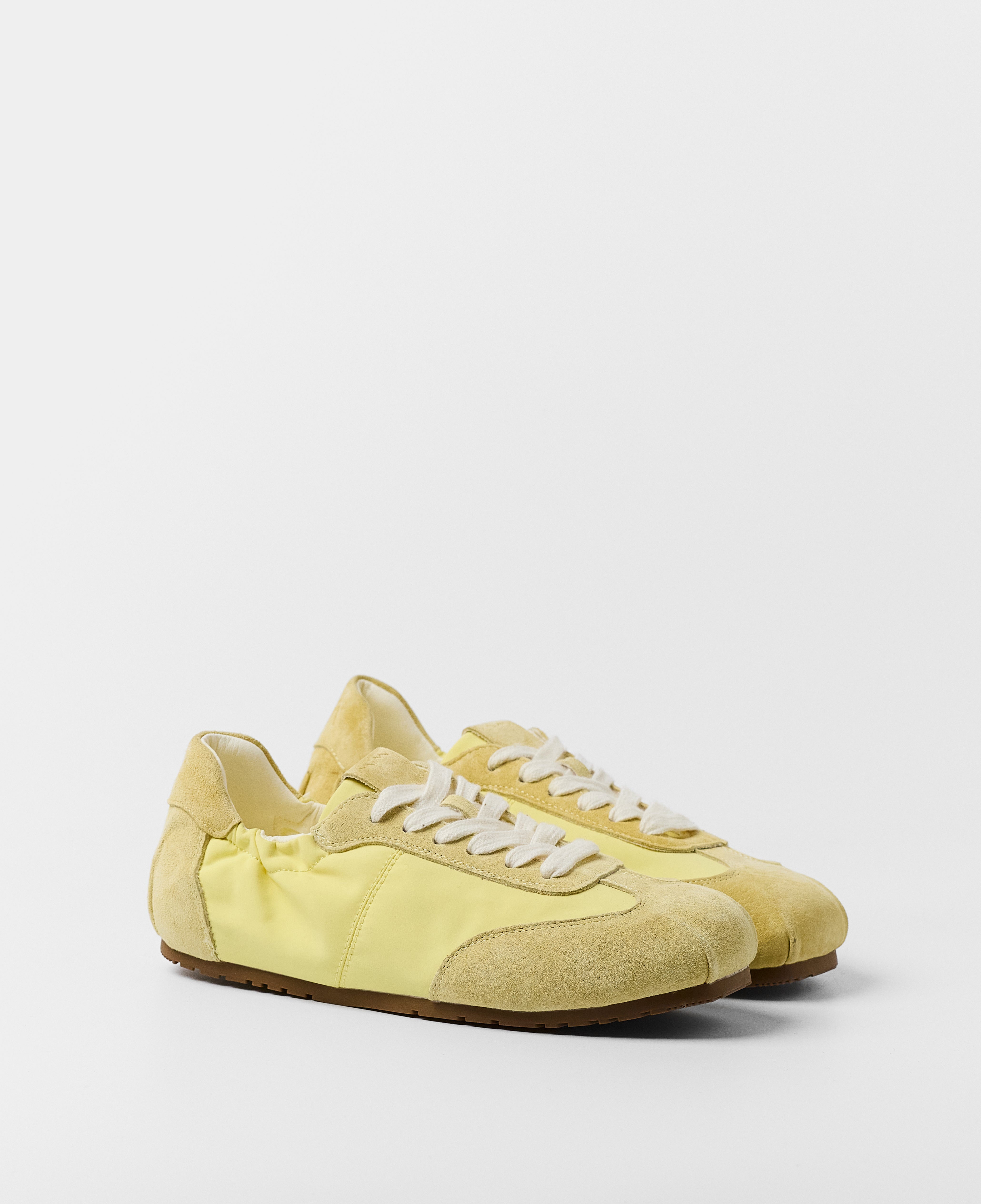 Boipelo | Yellow Lace-Up Nylon Sneaker