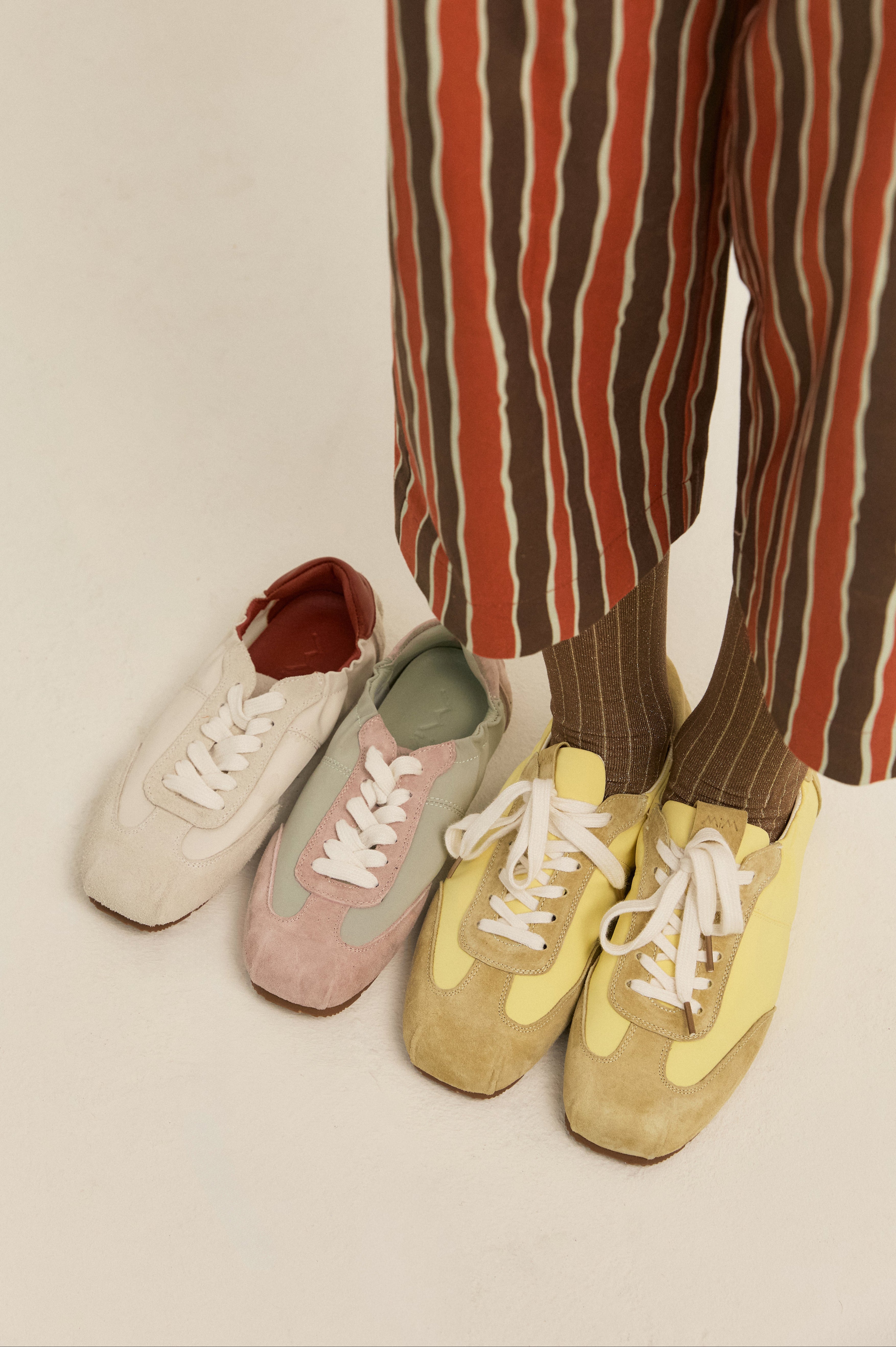 Boipelo | Yellow Lace-Up Nylon Sneaker