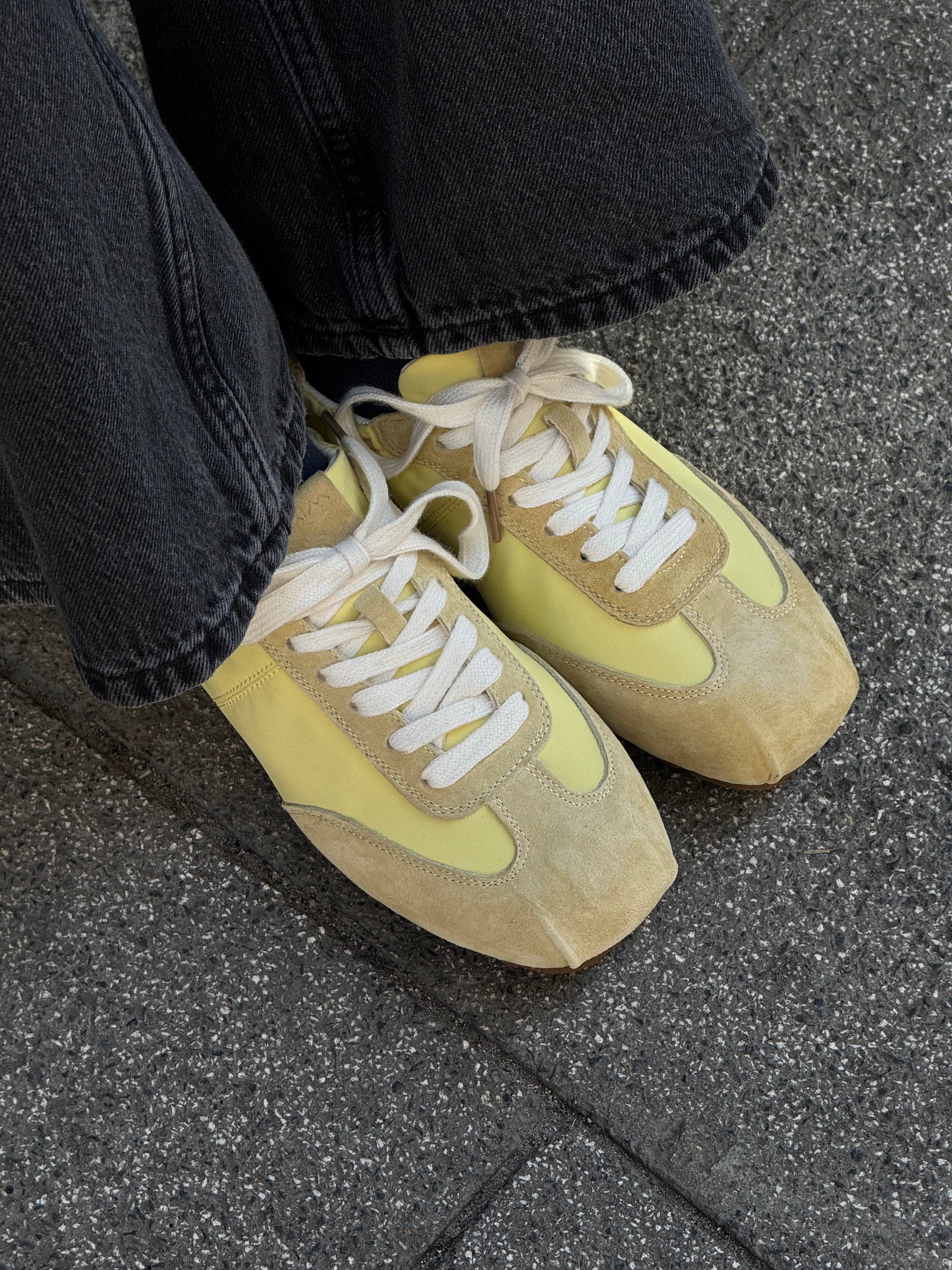 Boipelo | Yellow Lace-Up Nylon Sneaker