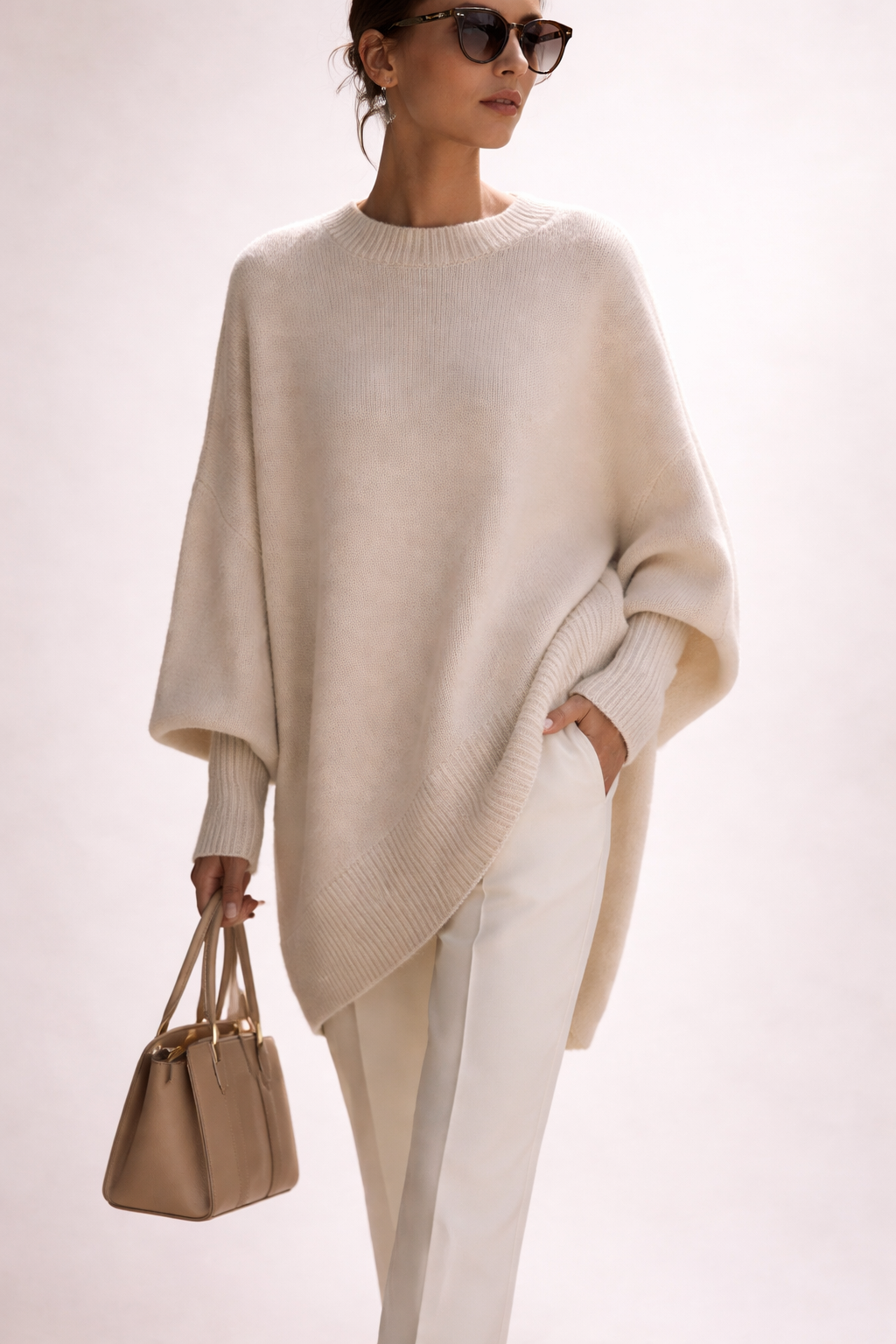 Anelize | Oversized Poncho Knit Sweater