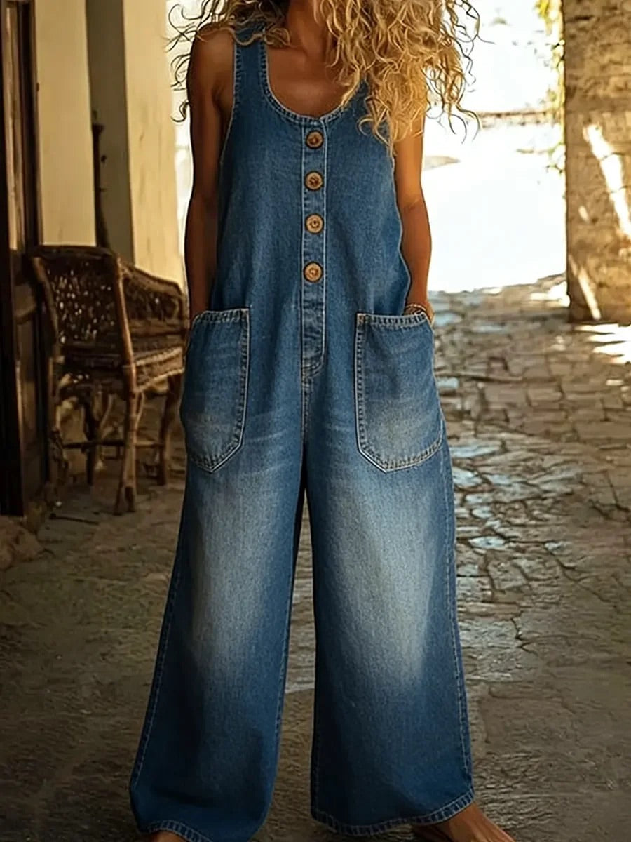 Nolufefe | Vintage Washed Denim Overalls
