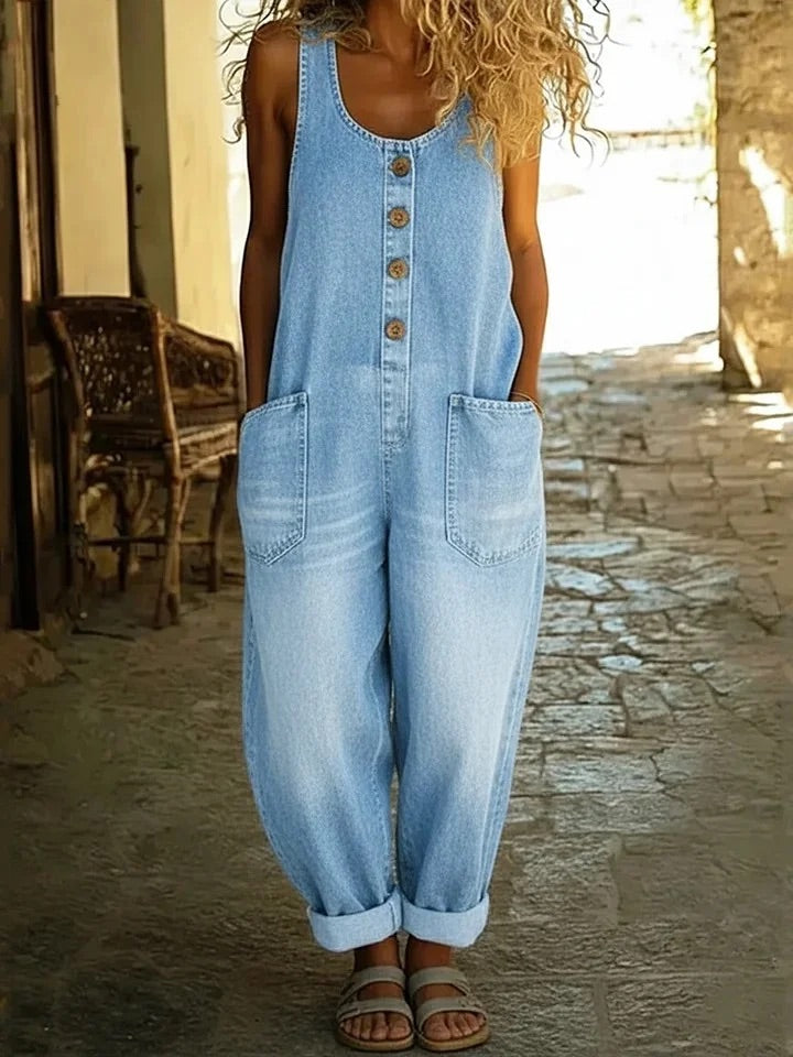 Nokwanda | Vintage Washed Denim Overalls