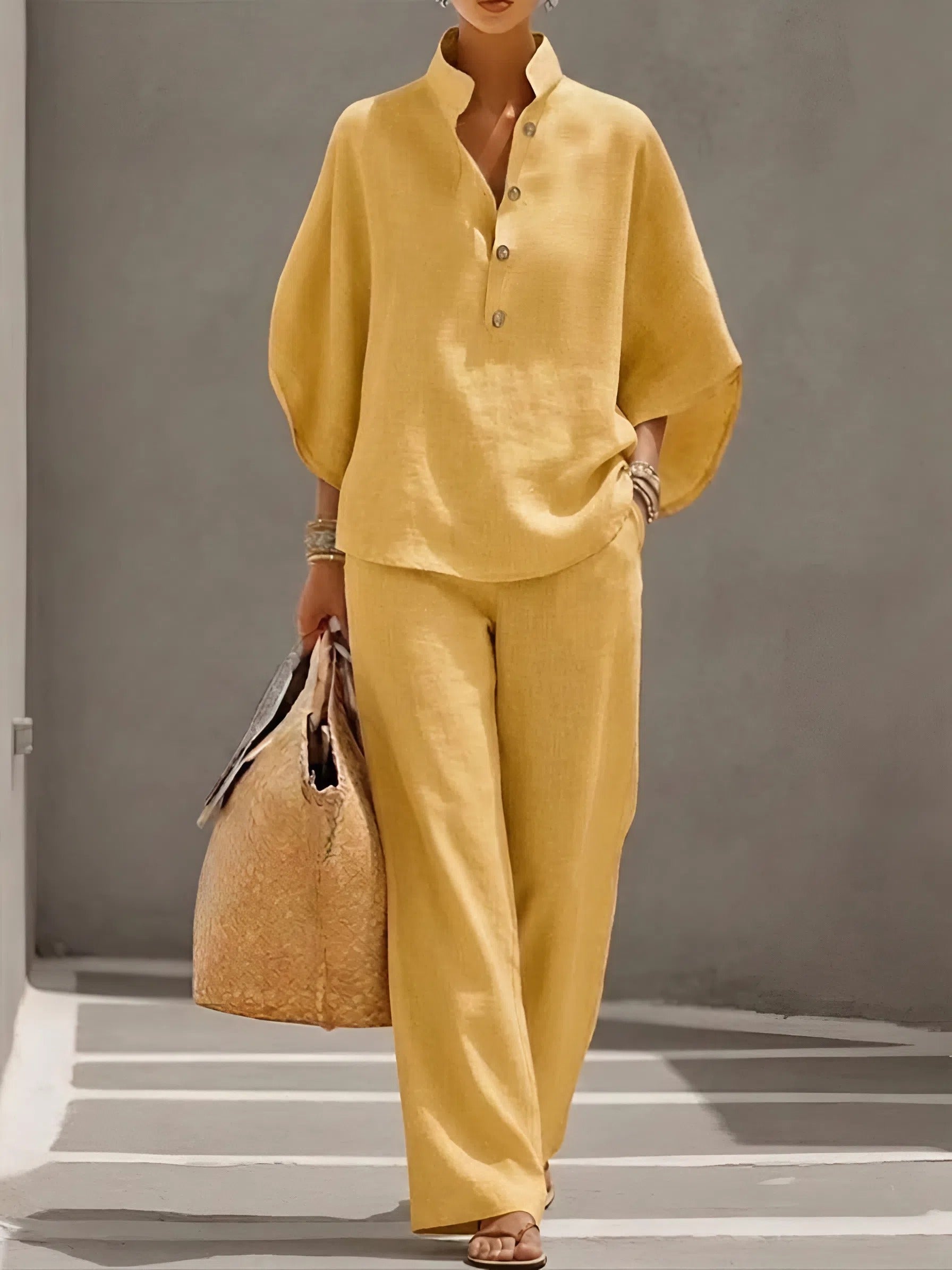 Galaletsang | Linen Cotton Breezy Two-Piece Set