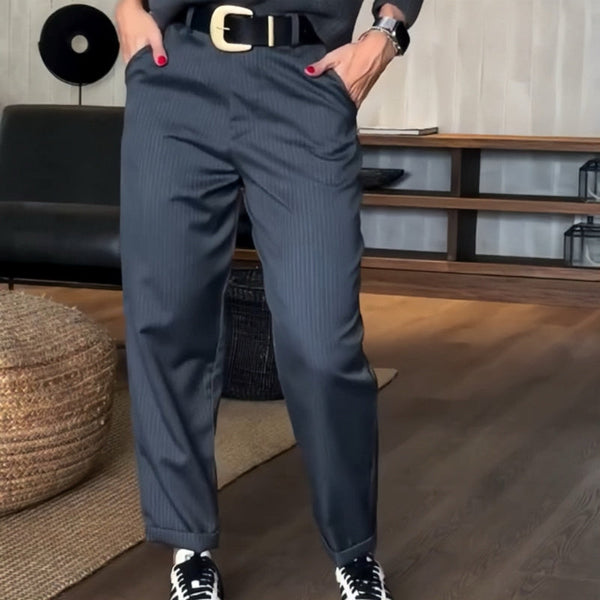 Nontobeko | Elegant Stripe High-Waist Trousers