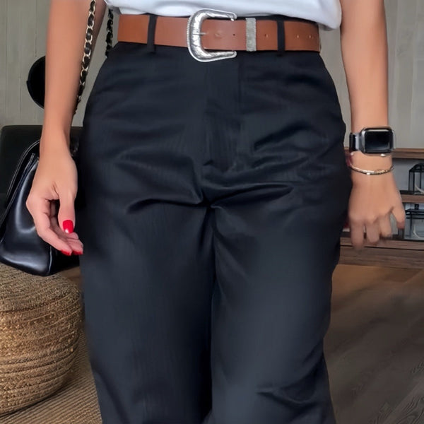 Nokufa | Striped High-Waist Tailored Trousers