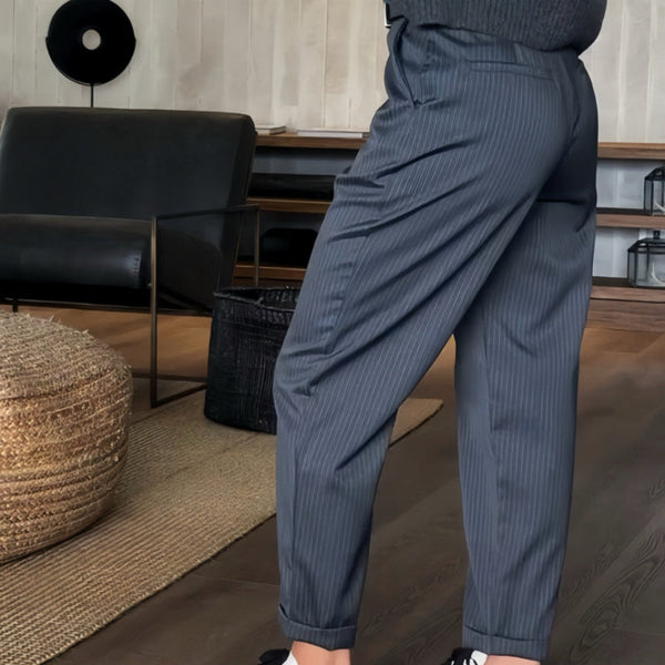 Nontobeko | Elegant Stripe High-Waist Trousers