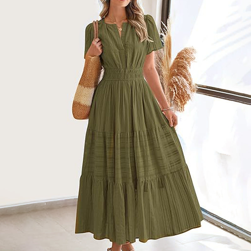 Suzette | Smocked Waist Tiered Maxi Dress