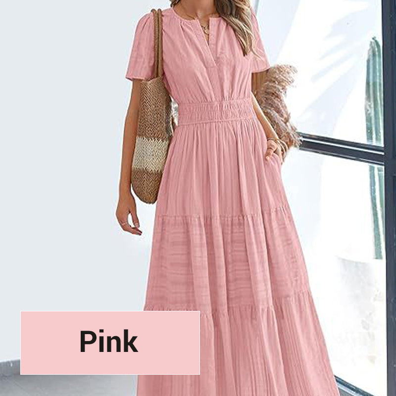 Suzette | Smocked Waist Tiered Maxi Dress