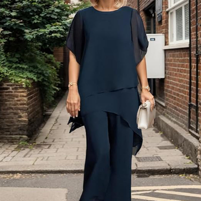 Lizette | Irregular Top & Wide-Leg Set