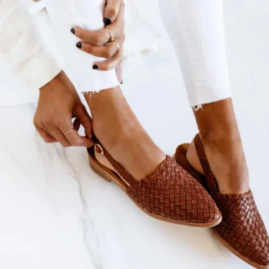Elena | Braided Pointed Sandals