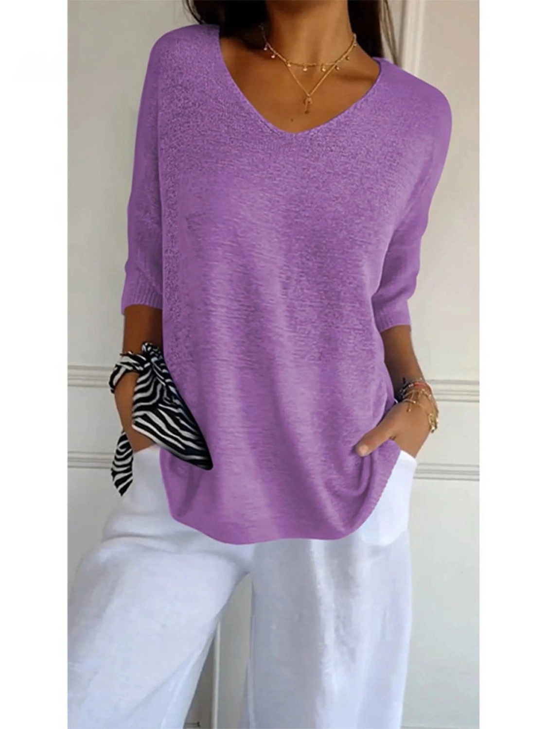 Léa | Three-Quarter Sleeve Knit