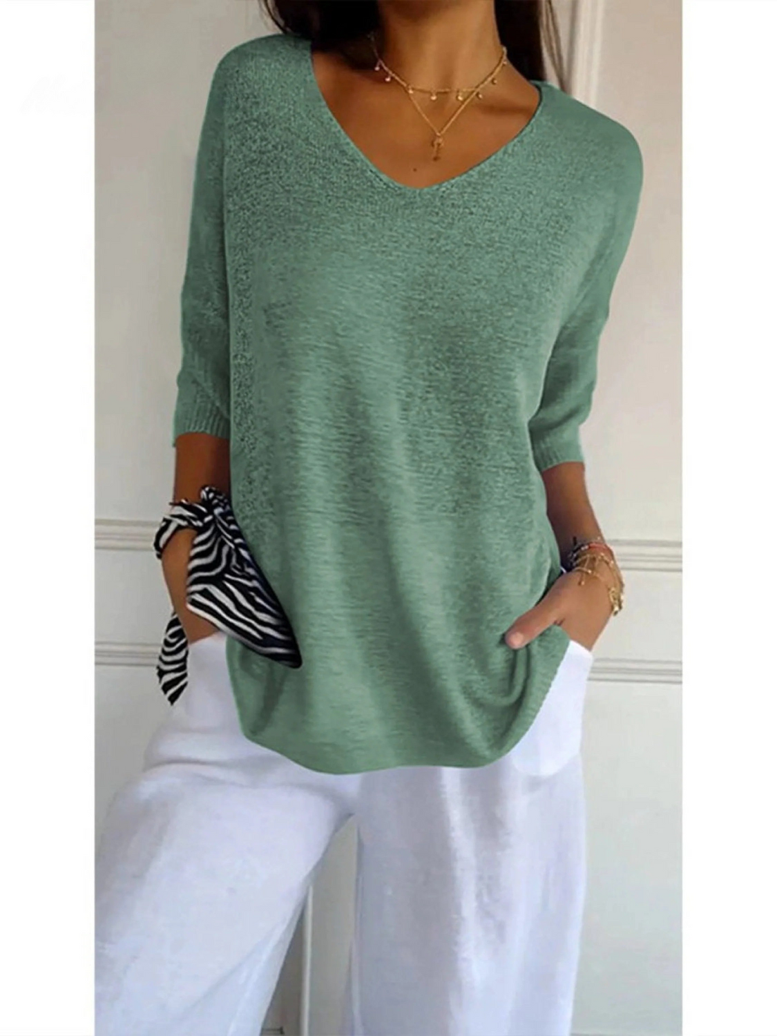 Léa | Three-Quarter Sleeve Knit