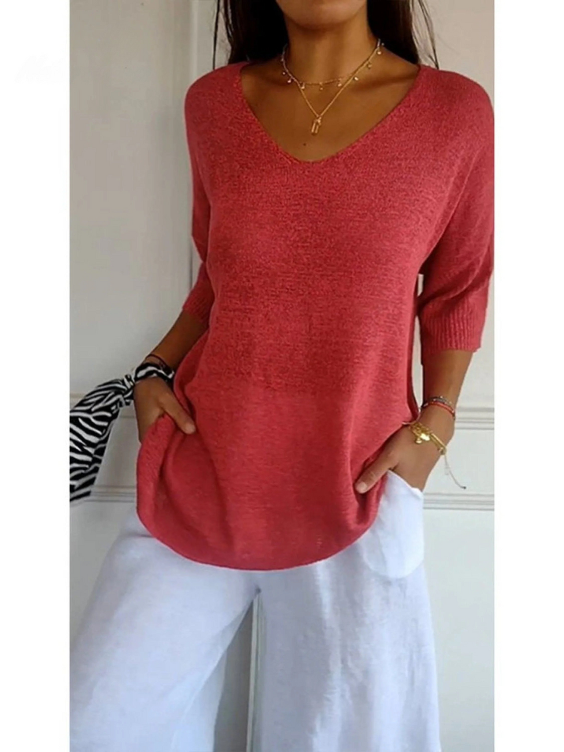 Léa | Three-Quarter Sleeve Knit