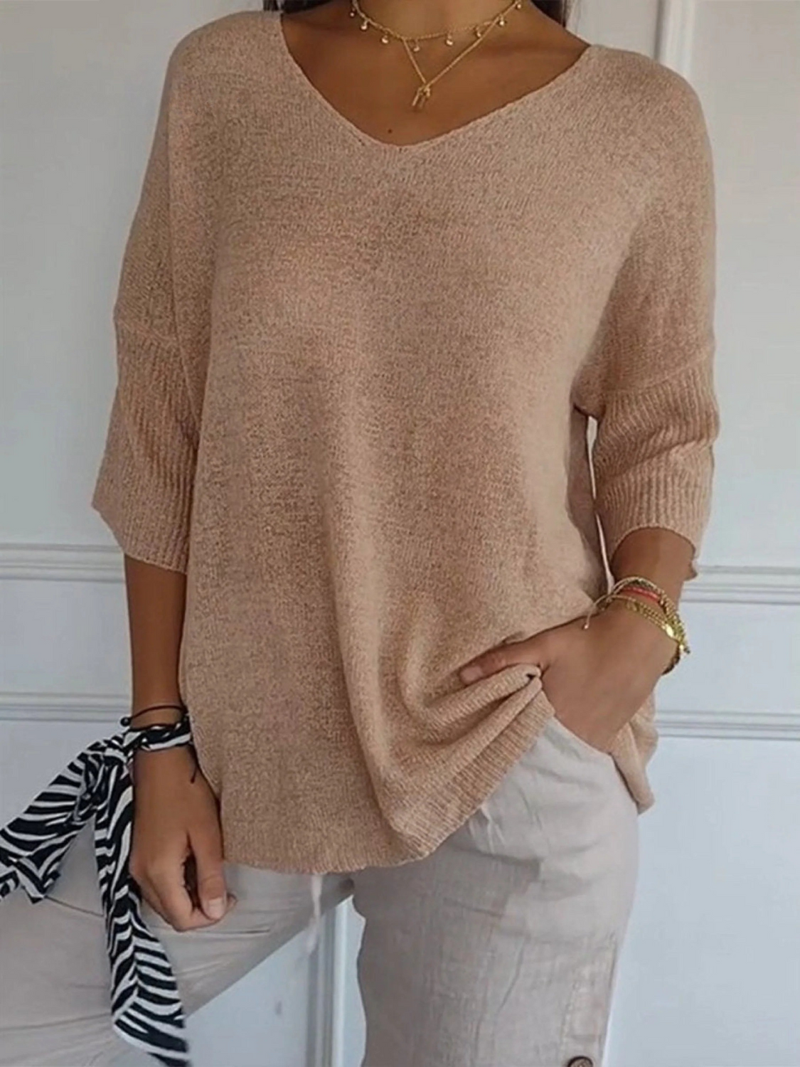 Léa | Three-Quarter Sleeve Knit