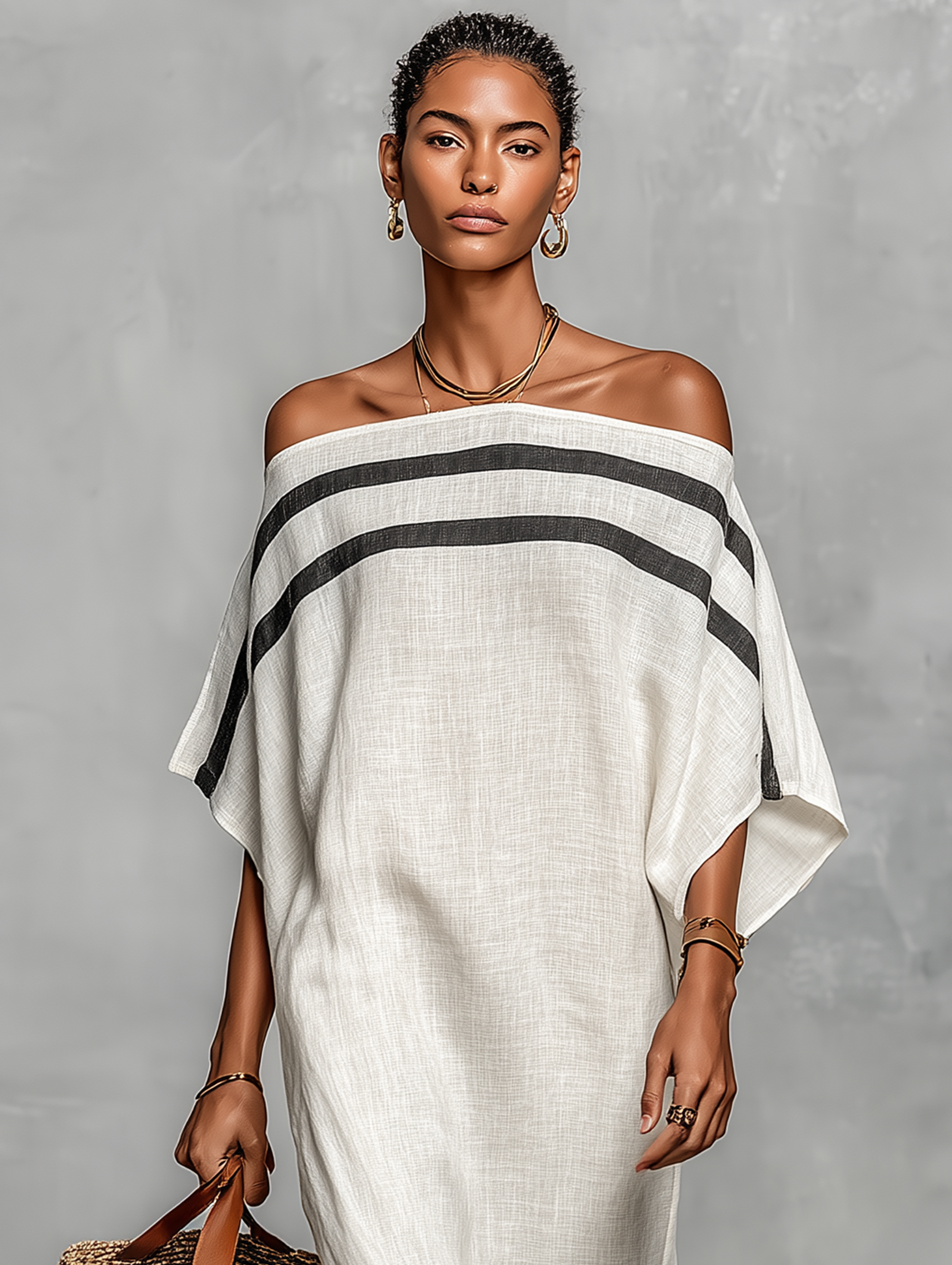 Nomava | Linen Maxi Dress Off-Shoulder