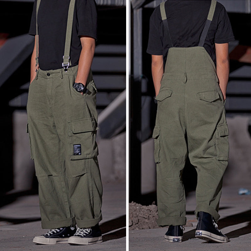 Nompucuko | Retro Loose Cotton Overalls