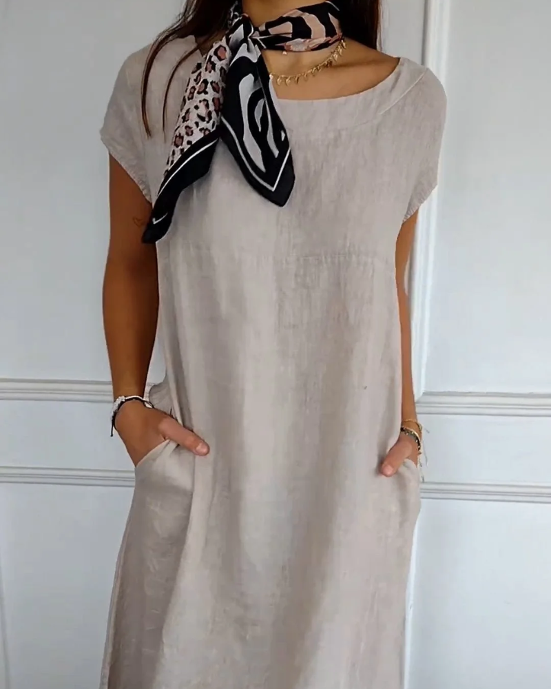 Nina | Relaxed Cotton A-Line Dress