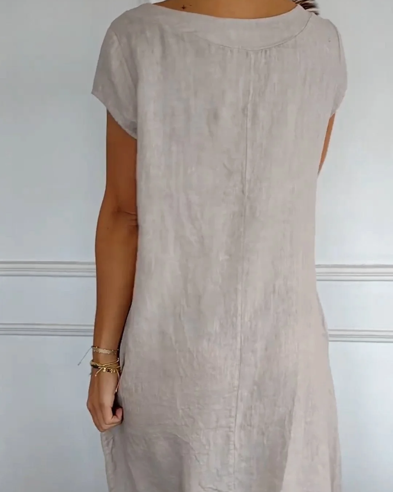 Nina | Relaxed Cotton A-Line Dress