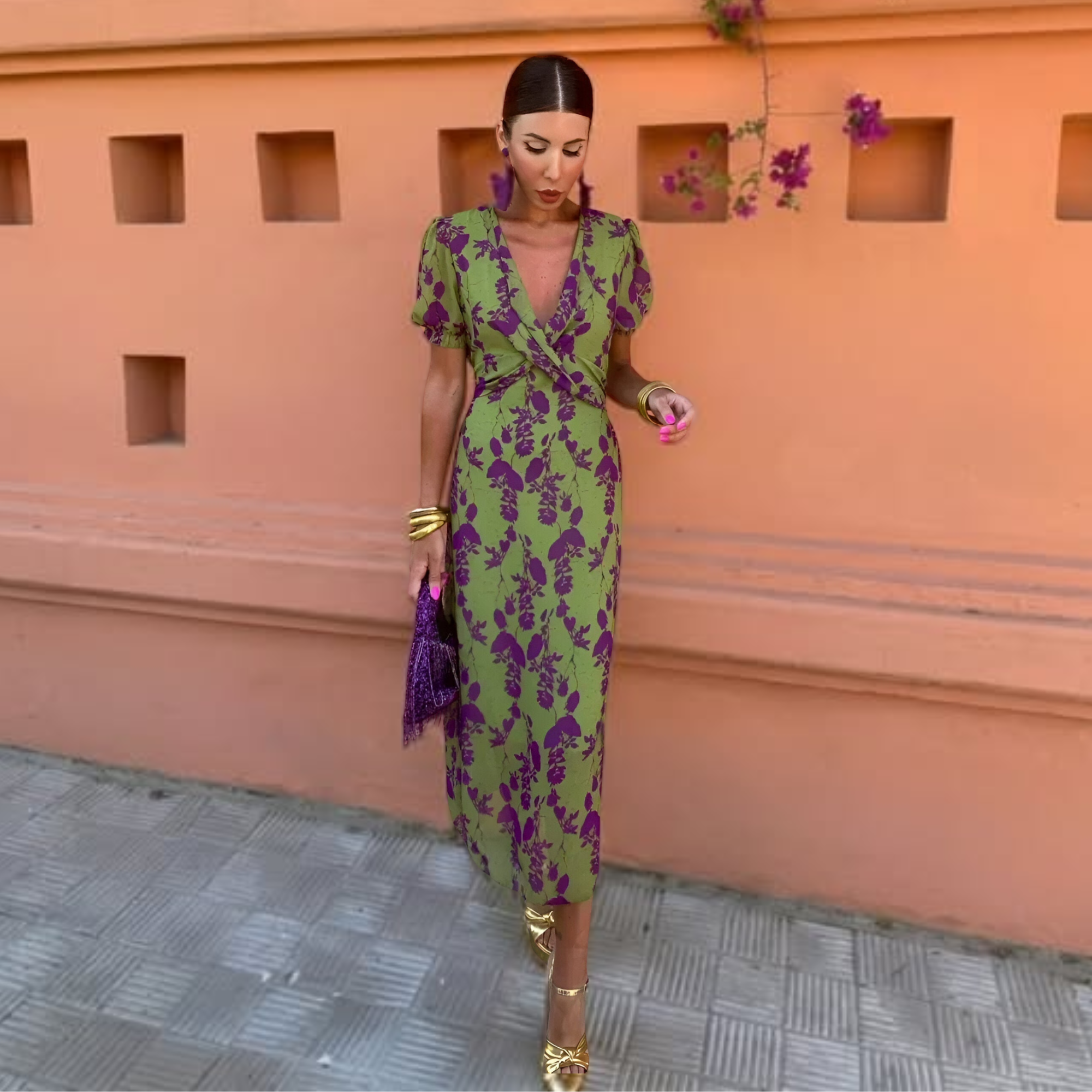 Léa | Breezy V-Neck Midi Dress