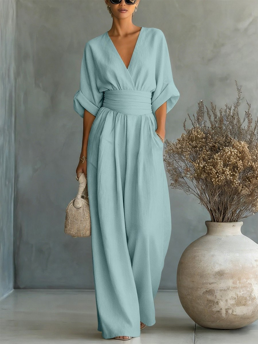 Nokwezisa | Essential V-Neck Jumpsuit