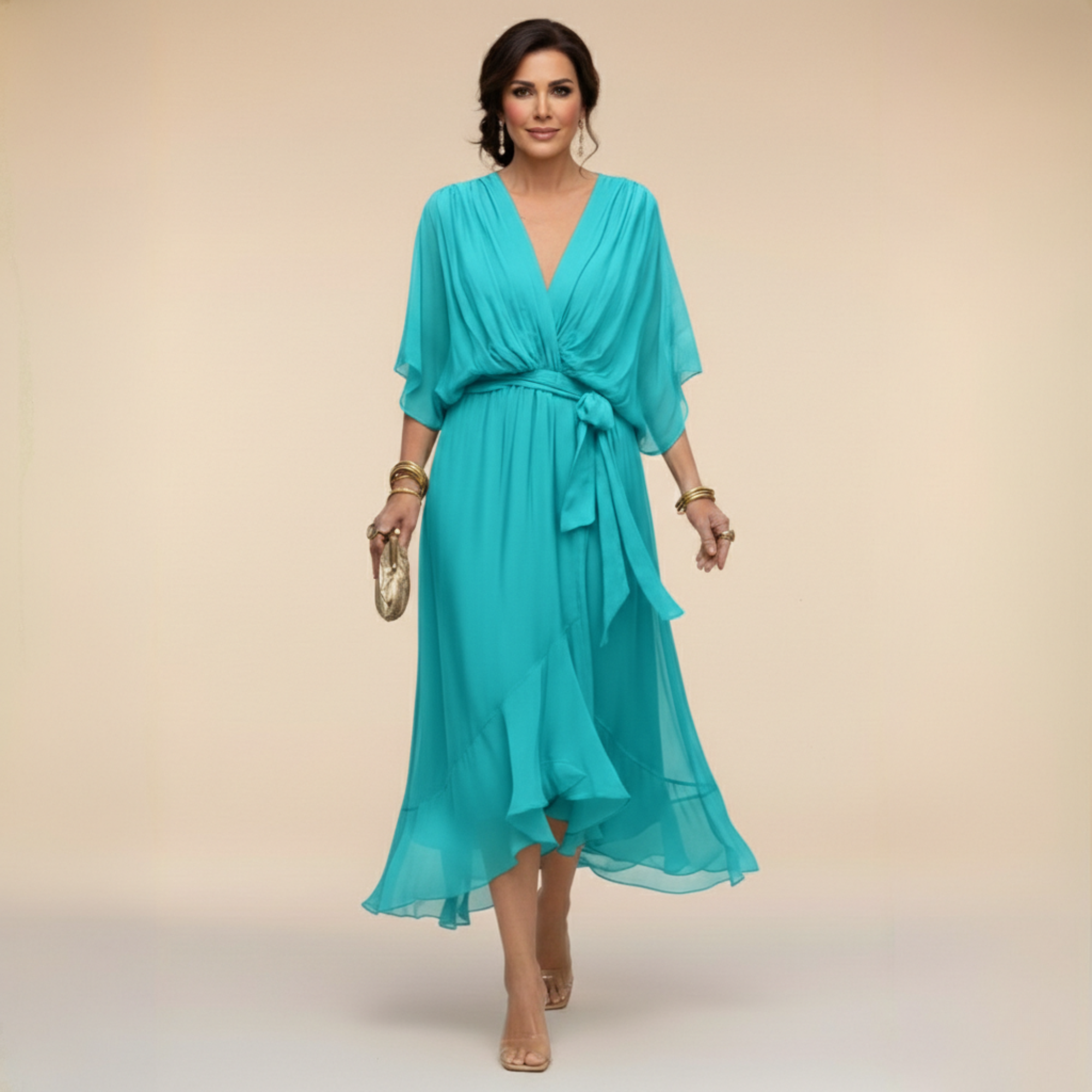 Omphile | Elegant V-Neck Maxi Dress