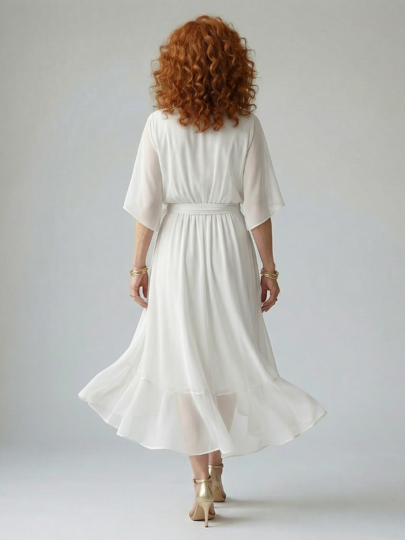 Océane | Light Drape Midi Dress