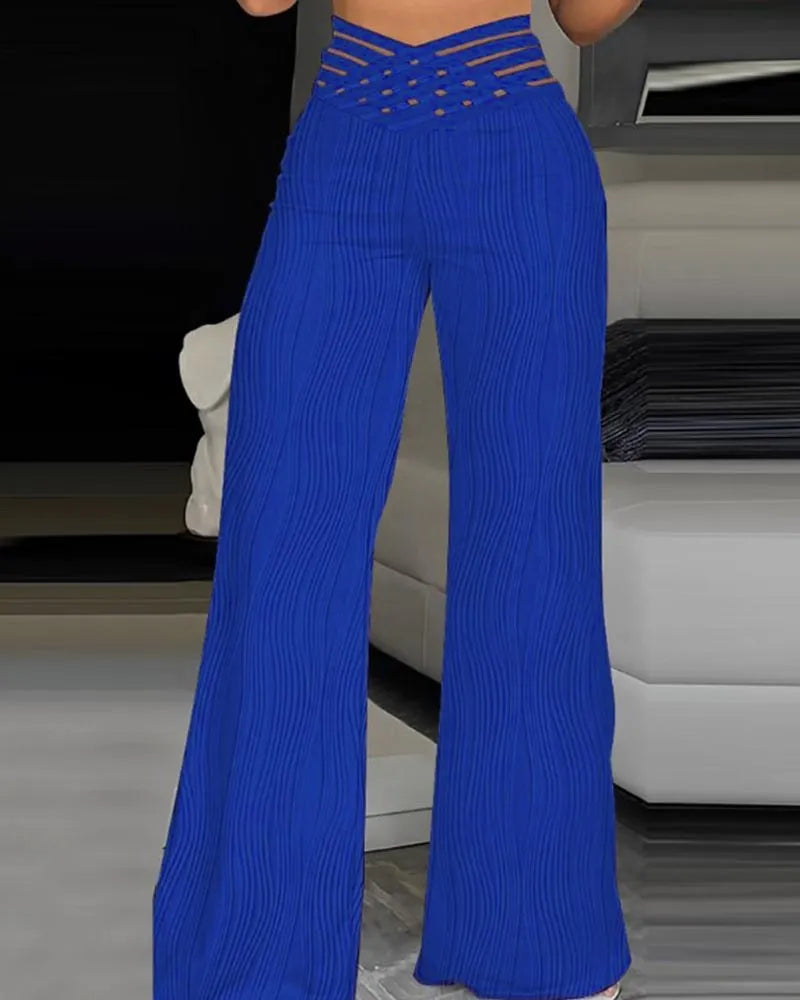Estelle | High-Waist Crisscross Trousers