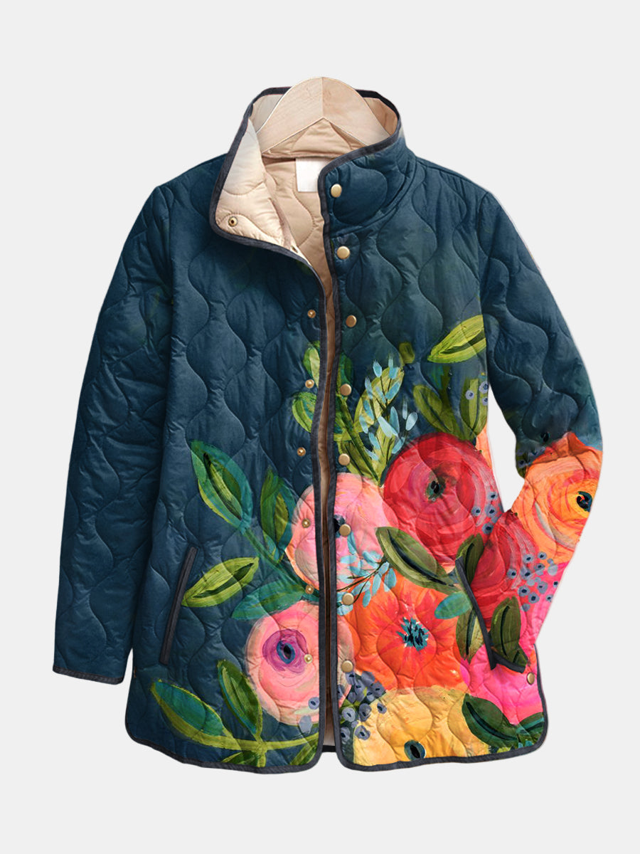 Margot | Vintage Floral Quilted Jacket
