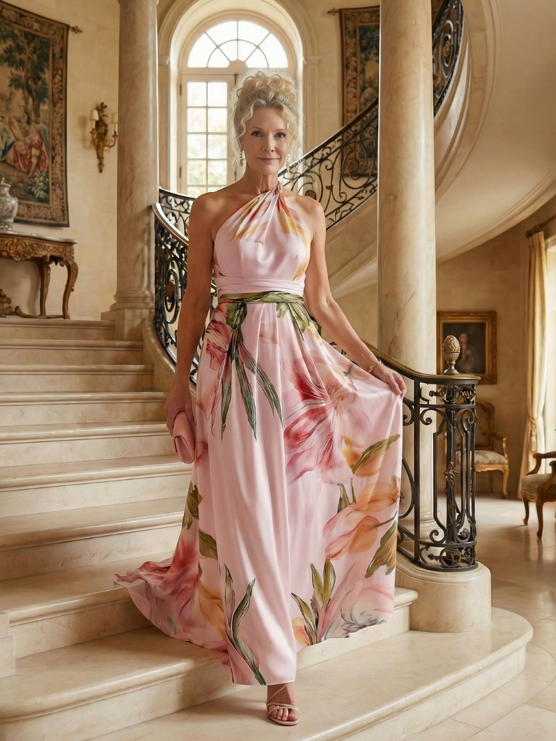 Isabelle | Light Floral Maxi Dress