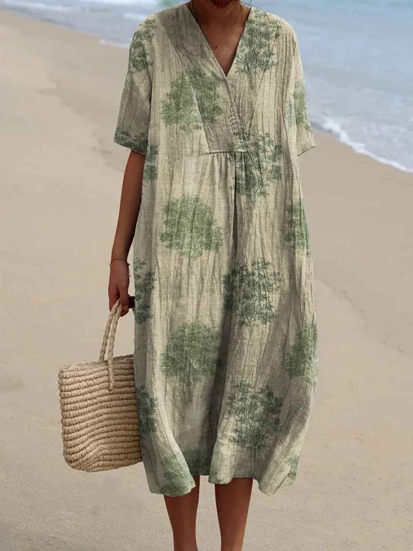 Clémentine | Vintage Floral Flow Midi Dress