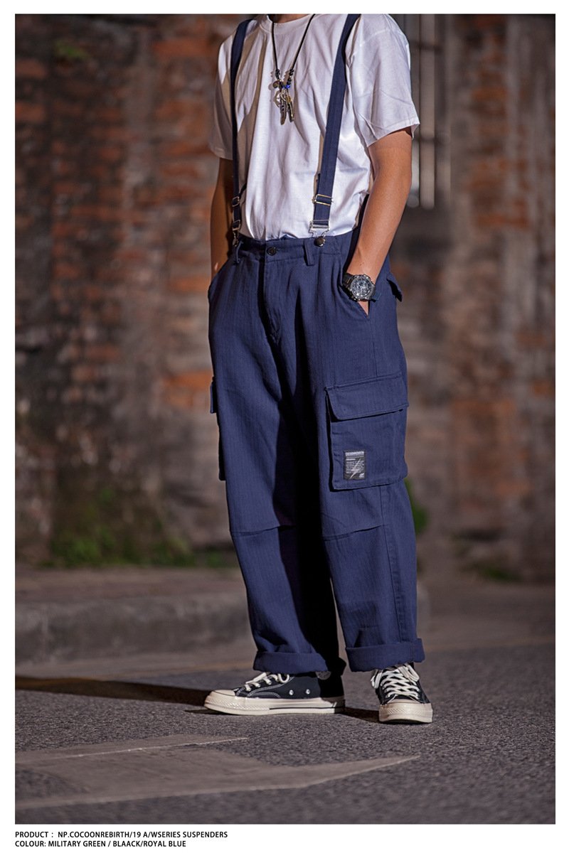 Nompucuko | Retro Loose Cotton Overalls