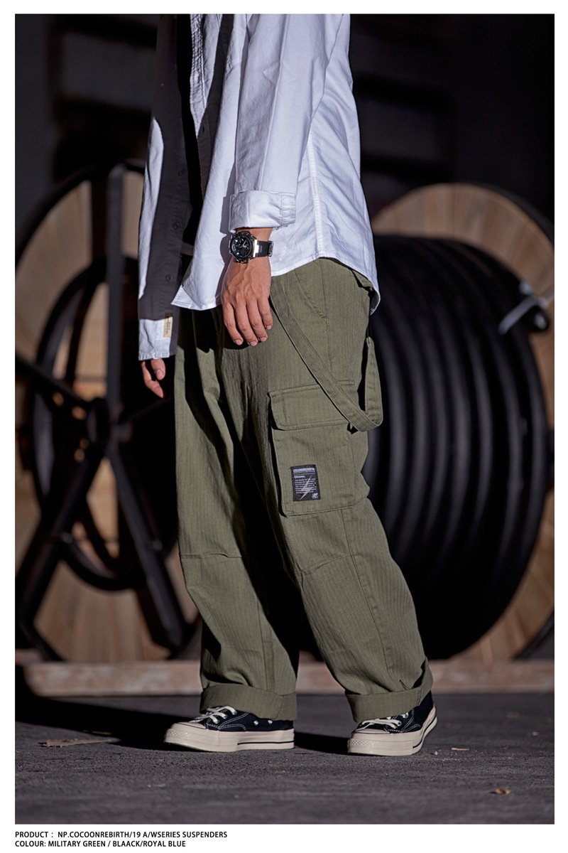 Nompucuko | Retro Loose Cotton Overalls