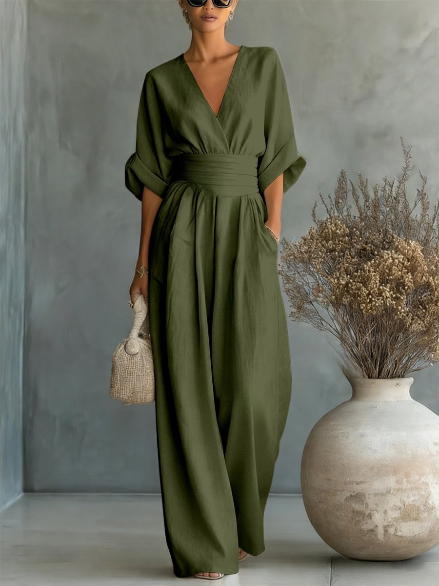 Nokwezisa | Essential V-Neck Jumpsuit
