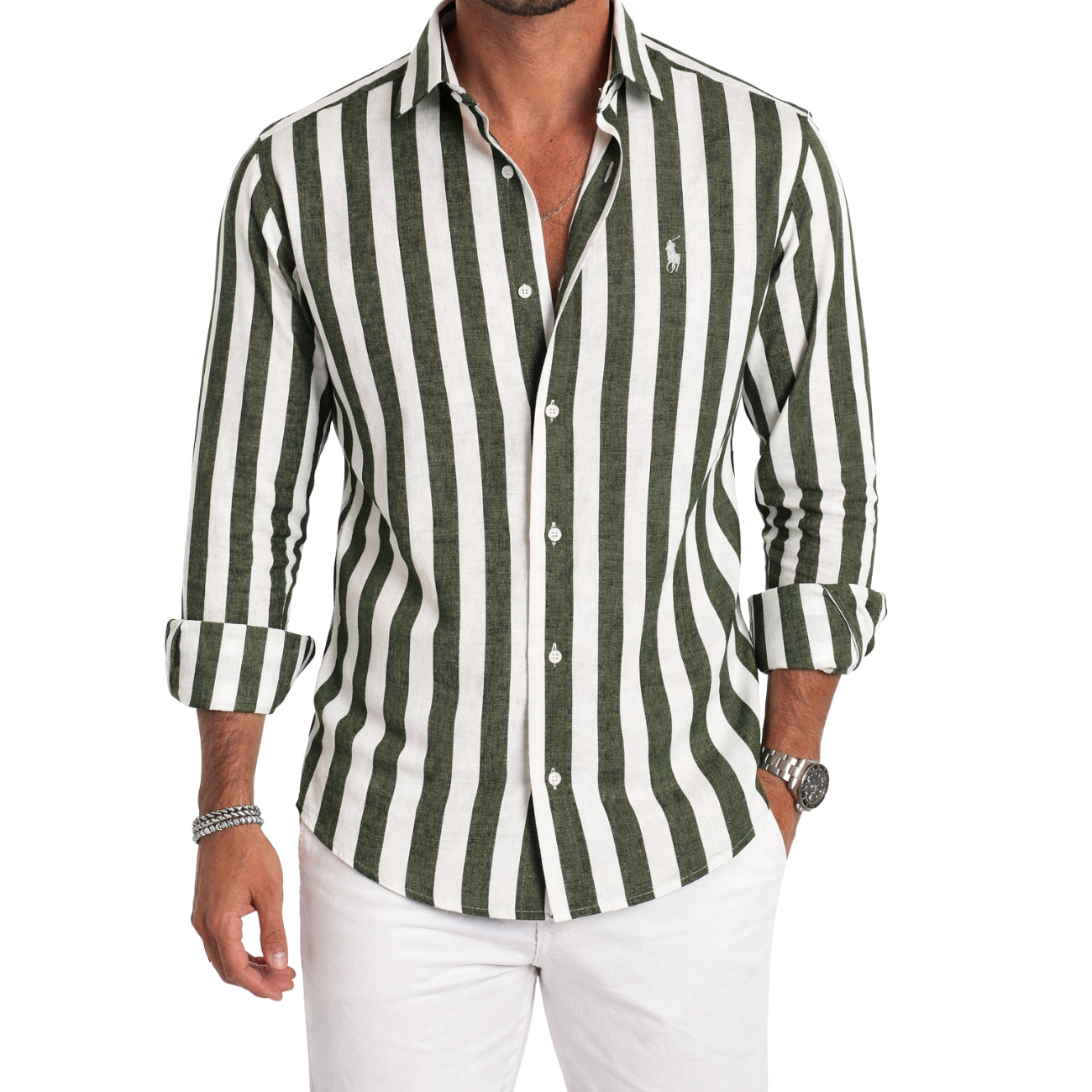 Ahaz | Striped Casual Shirt, Nine Colors
