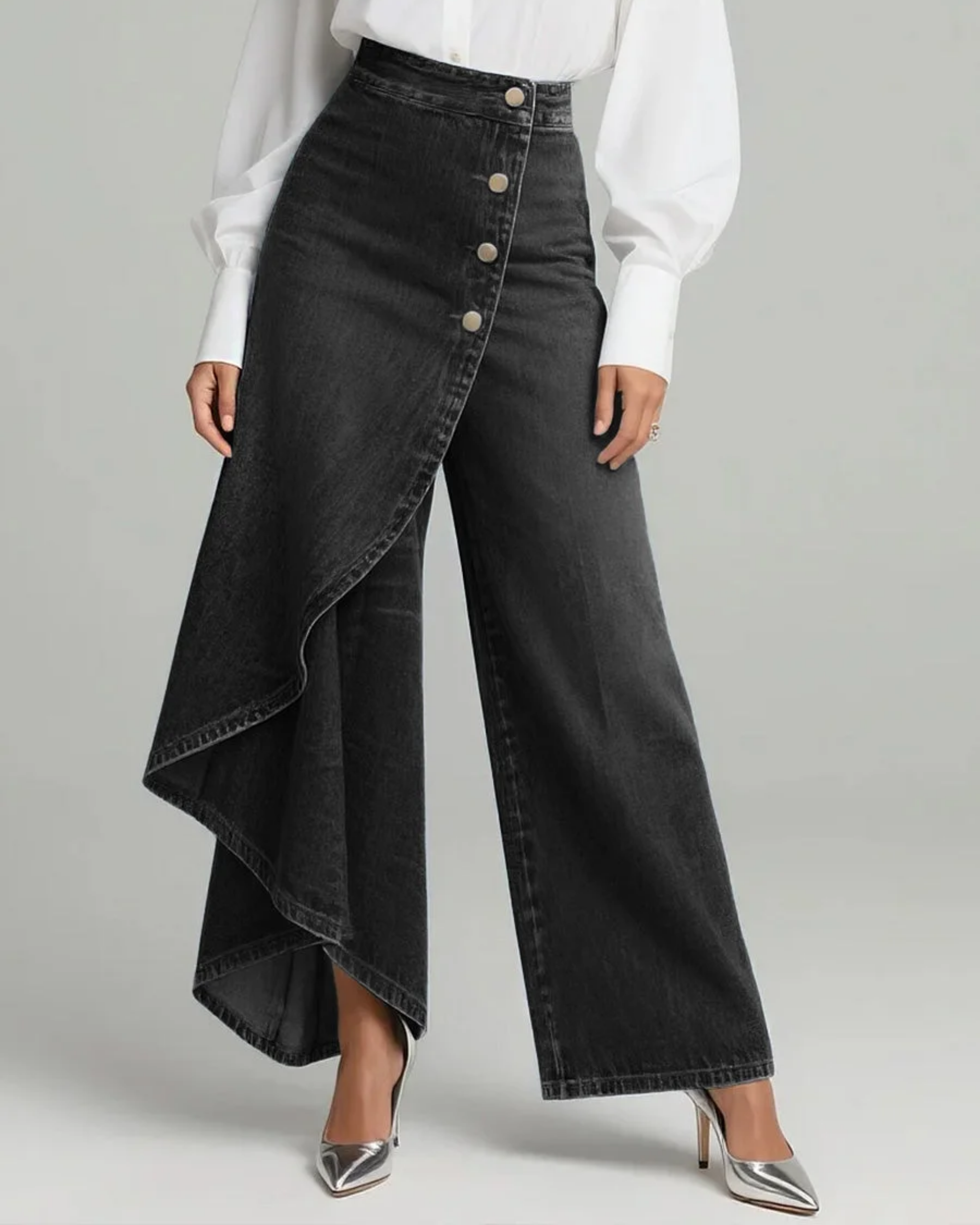 Luna | Crossover Denim Pants