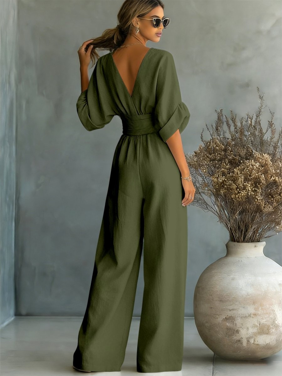 Nokwezisa | Essential V-Neck Jumpsuit