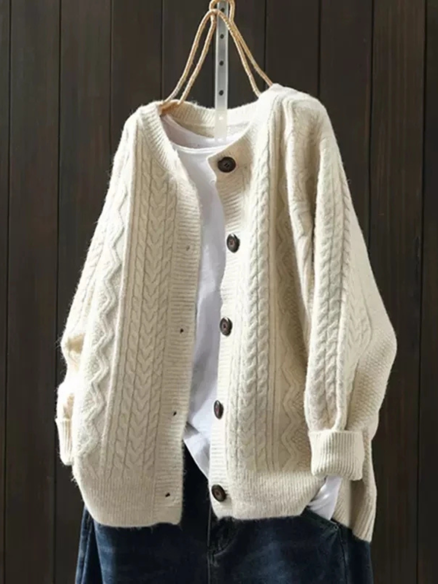 Sofia | Classic Cable Knit Cardigan