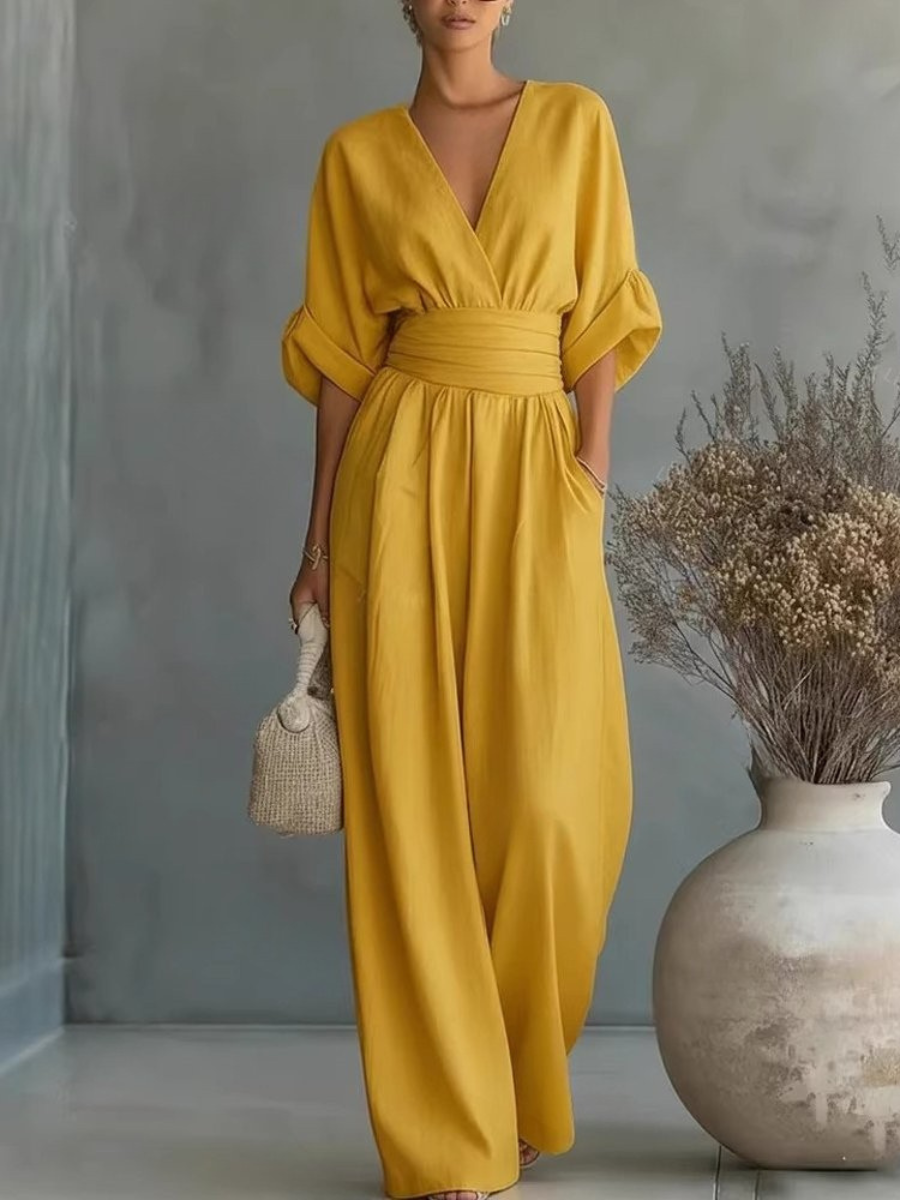 Nokwezisa | Essential V-Neck Jumpsuit