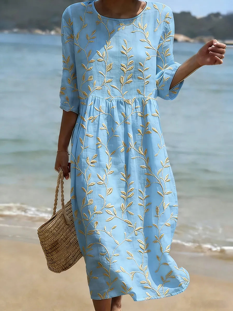 Sofia | Elegant Floral Midi Dress