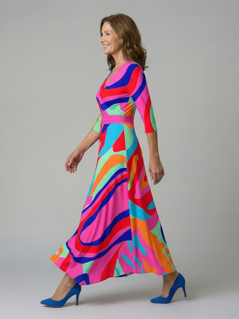 Rosalie | Cross Wrap Midi Dress
