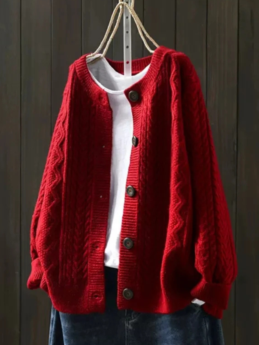 Sofia | Classic Cable Knit Cardigan