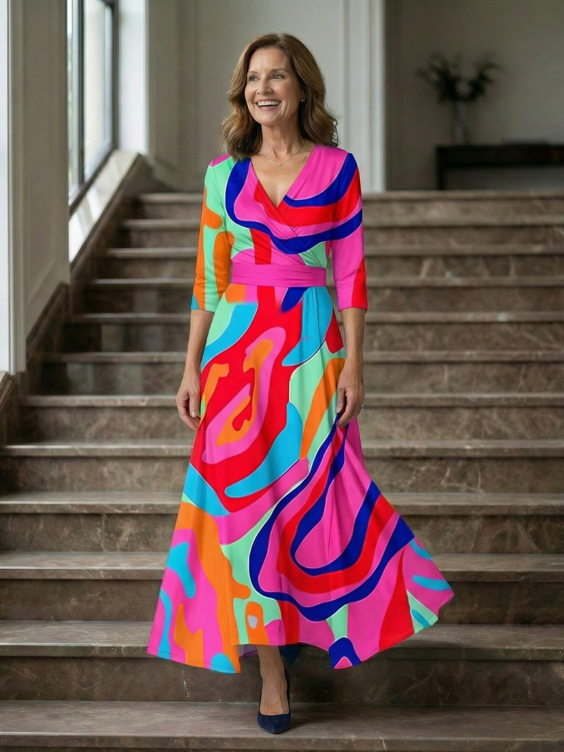 Rosalie | Cross Wrap Midi Dress