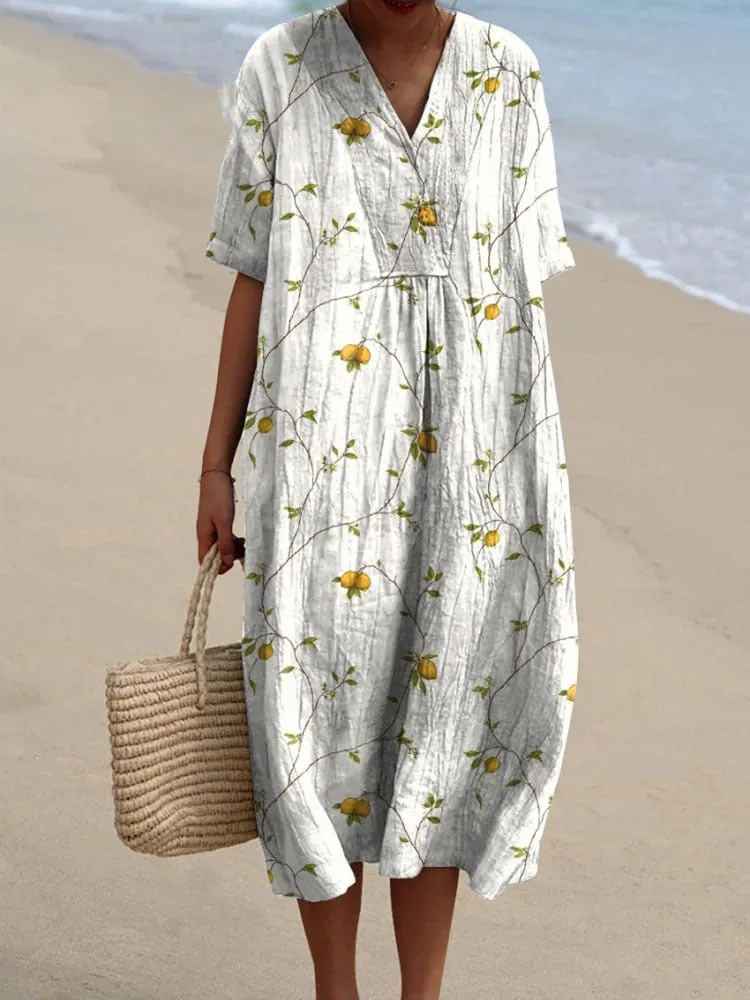 Clémentine | Vintage Floral Flow Midi Dress