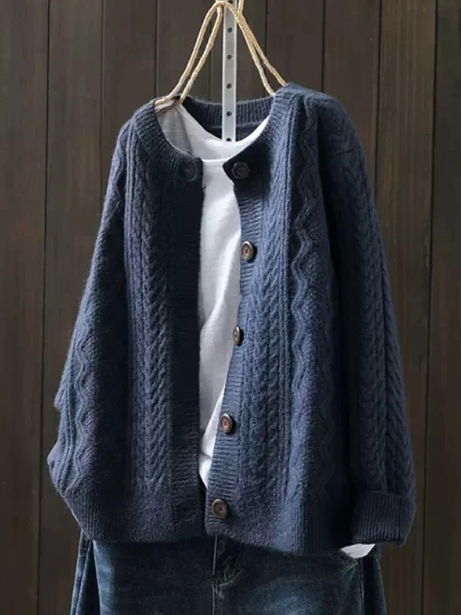 Sofia | Classic Cable Knit Cardigan