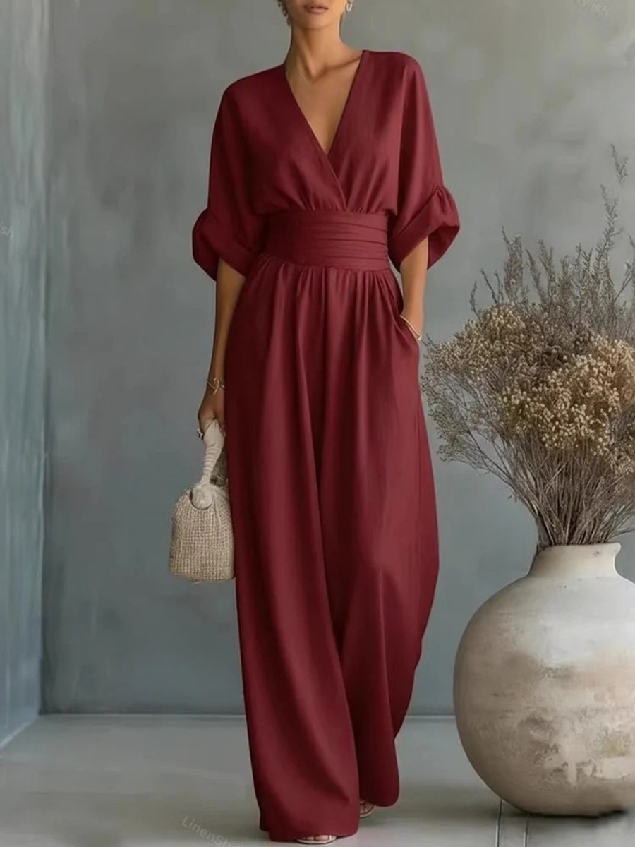 Nokwezisa | Essential V-Neck Jumpsuit