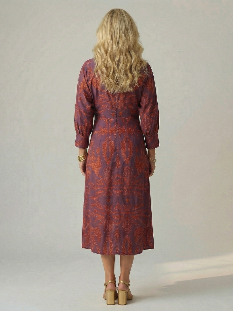 Amélie | Natural Wrap Midi Dress