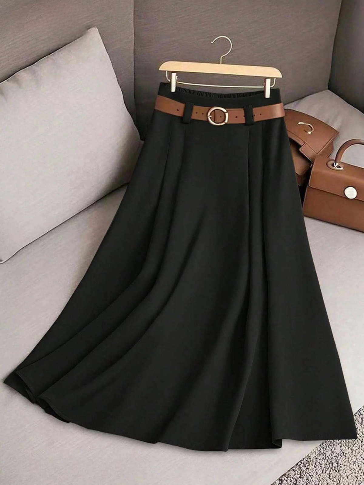 Vivienne | High Waist A-Line Skirt