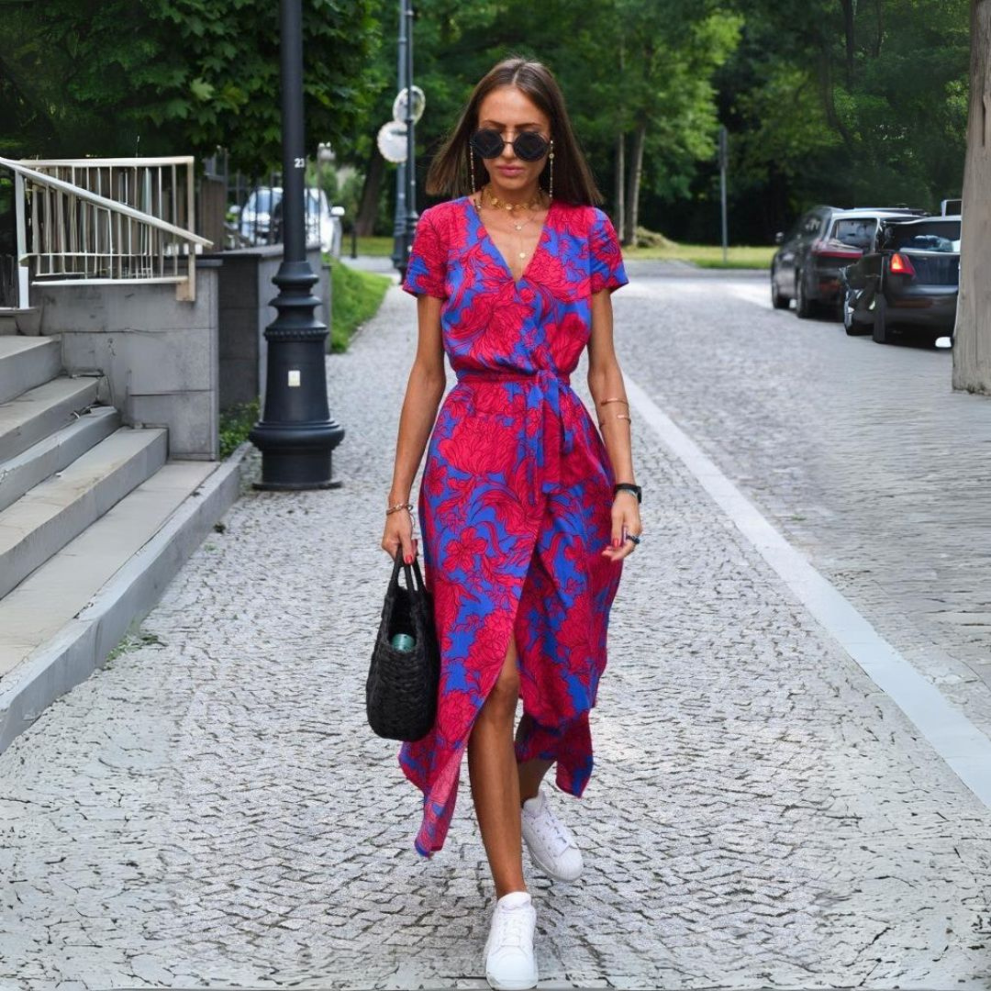 Olivia | Floral Midi Spring Dress