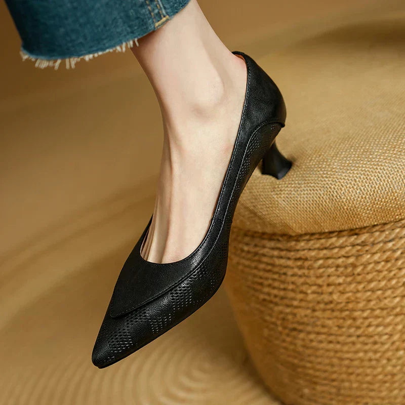 Vivienne | Sculpted Mid-Heel Pumps